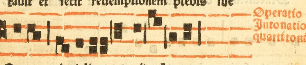 An illustration from Utilissime musicales regule necessitate plaini cantus simplicis contrapuncti: rerum factarum tonozum vsualium: nec non artis accentuandi tam speculatiue practice: accriori lima mundate, 1526, leaf 53