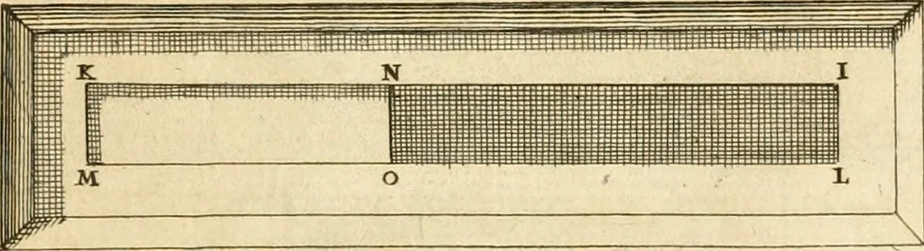 An illustration from Utilissimo trattato dell'acque correnti : diviso in tre libri : nel quale si notificano le misure, ed esperienze di esse : i giuochi, e scherzi, li quali per mezzo dell'aria, e del fuoco, vengono operati dall'acqua : con diversi necessarii ammaestramenti intorno al modo di far condotti, fistole, bottini, ed altro, per condurre l'acque ne' luoghi destinati : con una esatta notizia di tutto quello, ch'è stato operato intorno alla conduttura dell' acqua di Bracciano, 1696, leaf 102