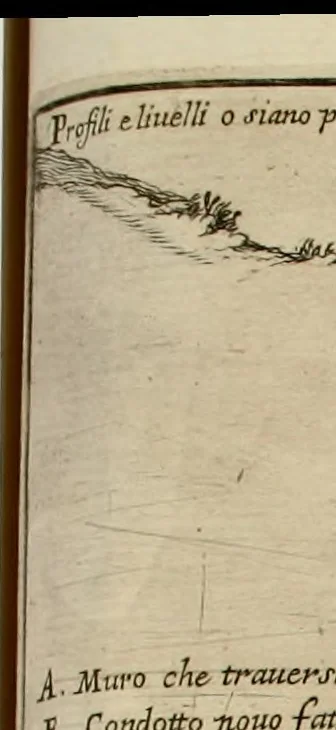 An illustration from Utilissimo trattato dell'acque correnti : diviso in tre libri : nel quale si notificano le misure, ed esperienze di esse : i giuochi, e scherzi, li quali per mezzo dell'aria, e del fuoco, vengono operati dall'acqua : con diversi necessarii ammaestramenti intorno al modo di far condotti, fistole, bottini, ed altro, per condurre l'acque ne' luoghi destinati : con una esatta notizia di tutto quello, ch'è stato operato intorno alla conduttura dell' acqua di Bracciano, 1696, leaf 217