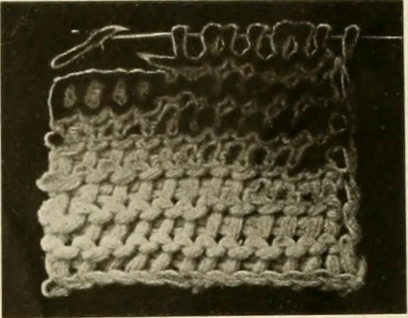 An illustration from Utopia yarn book; being a practical treatise on knitting and crocheting, 1919, leaf 17