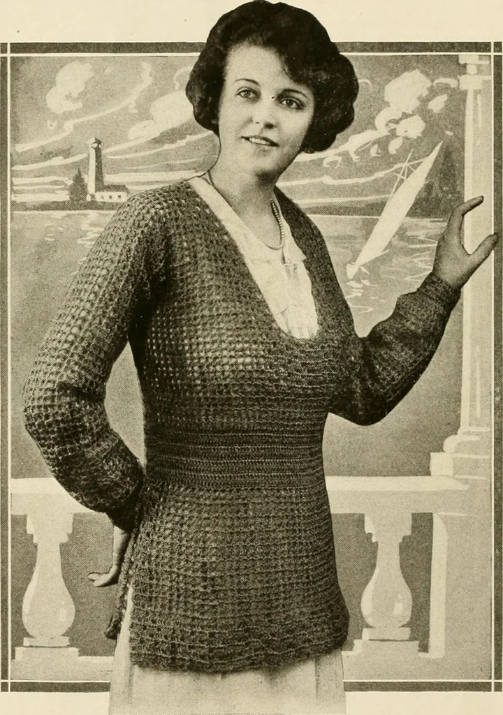 An illustration from Utopia yarn book; being a practical treatise on knitting and crocheting, 1919, leaf 23