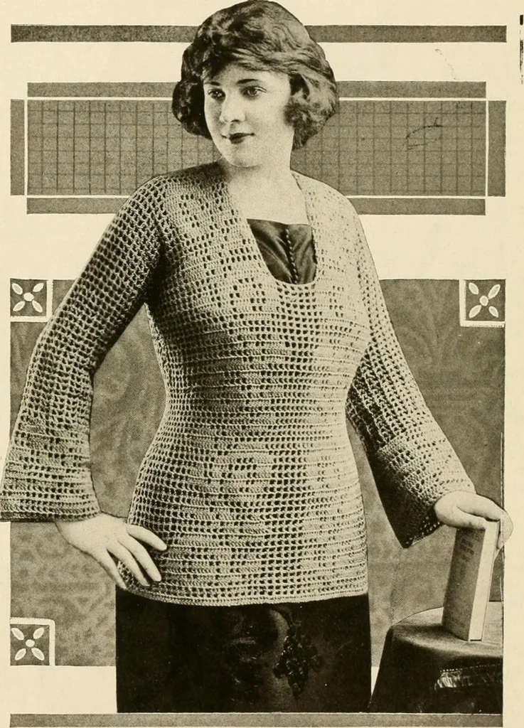 An illustration from Utopia yarn book; being a practical treatise on knitting and crocheting, 1919, leaf 27