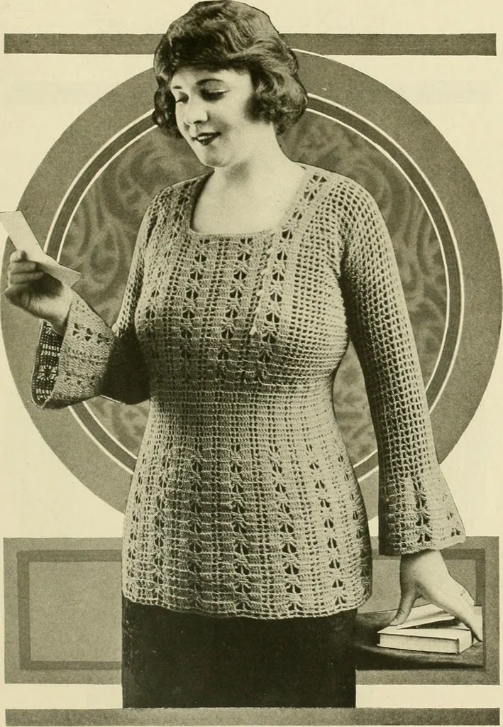An illustration from Utopia yarn book; being a practical treatise on knitting and crocheting, 1919, leaf 30
