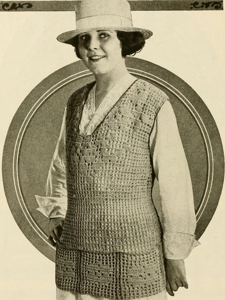 An illustration from Utopia yarn book; being a practical treatise on knitting and crocheting, 1919, leaf 31