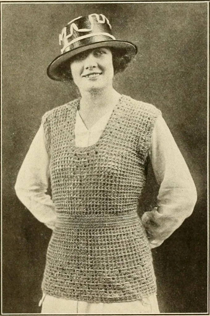 An illustration from Utopia yarn book; being a practical treatise on knitting and crocheting, 1919, leaf 35