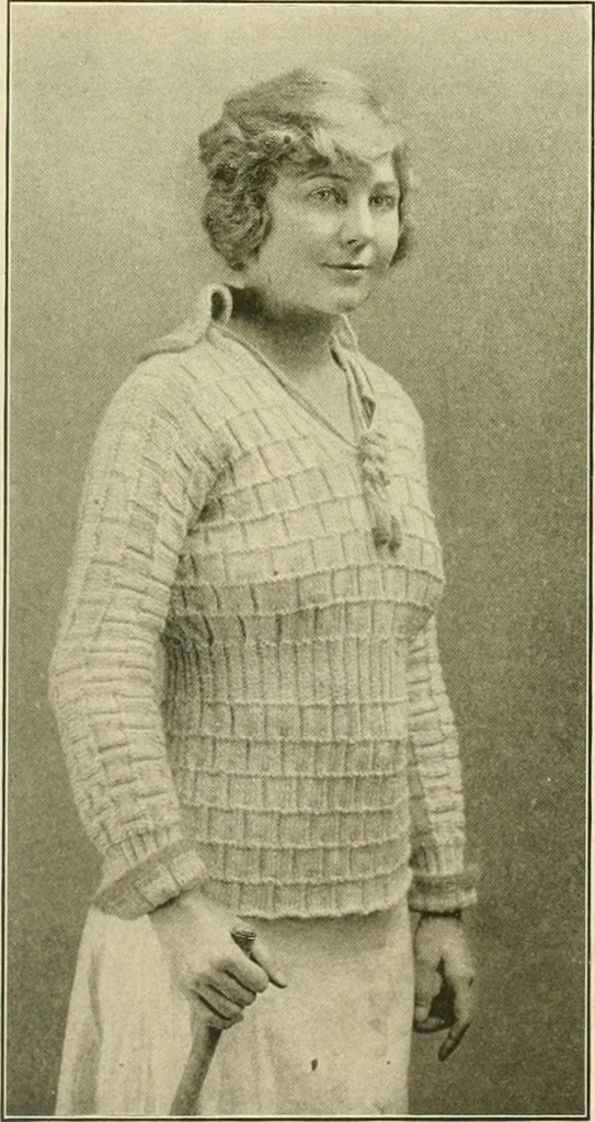 An illustration from Utopia yarn book; being a practical treatise on knitting and crocheting, 1919, leaf 42