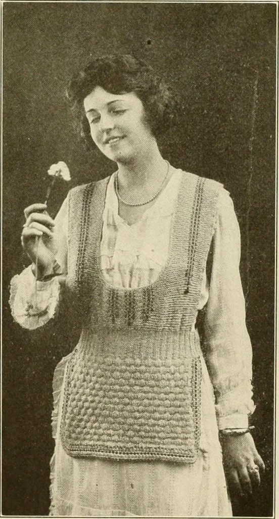 An illustration from Utopia yarn book; being a practical treatise on knitting and crocheting, 1919, leaf 43