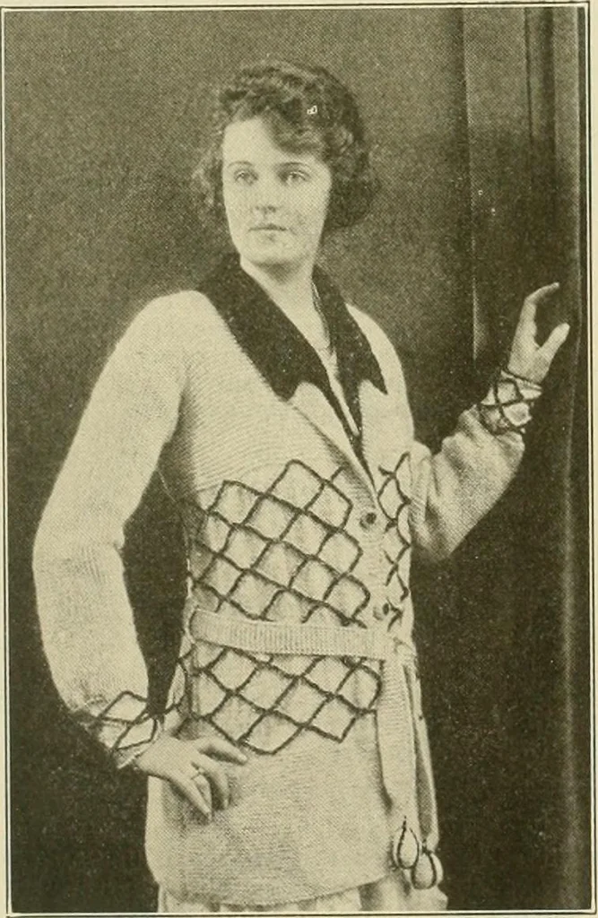 An illustration from Utopia yarn book; being a practical treatise on knitting and crocheting, 1919, leaf 44