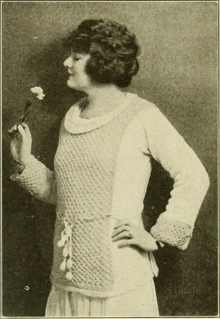 An illustration from Utopia yarn book; being a practical treatise on knitting and crocheting, 1919, leaf 46
