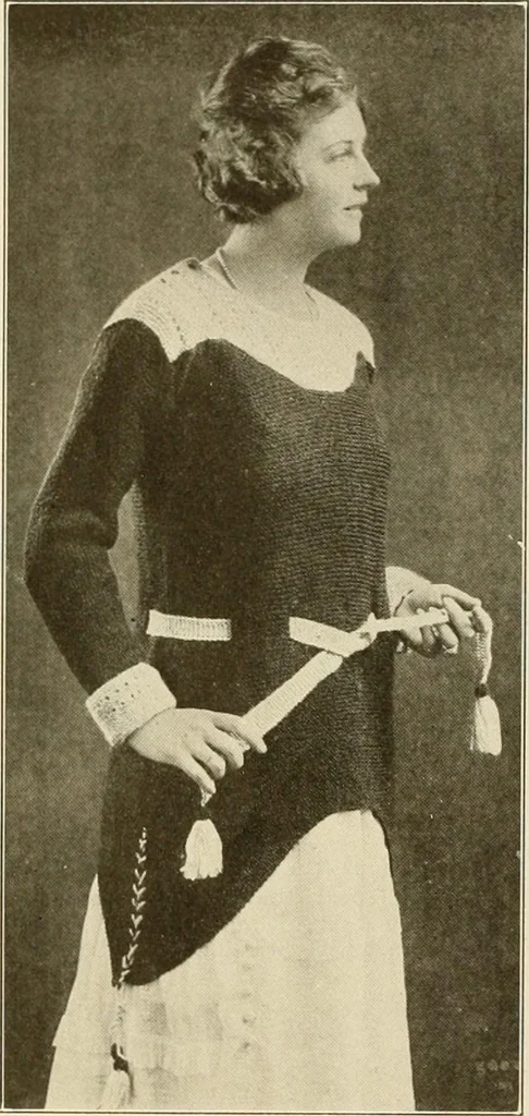 An illustration from Utopia yarn book; being a practical treatise on knitting and crocheting, 1919, leaf 47