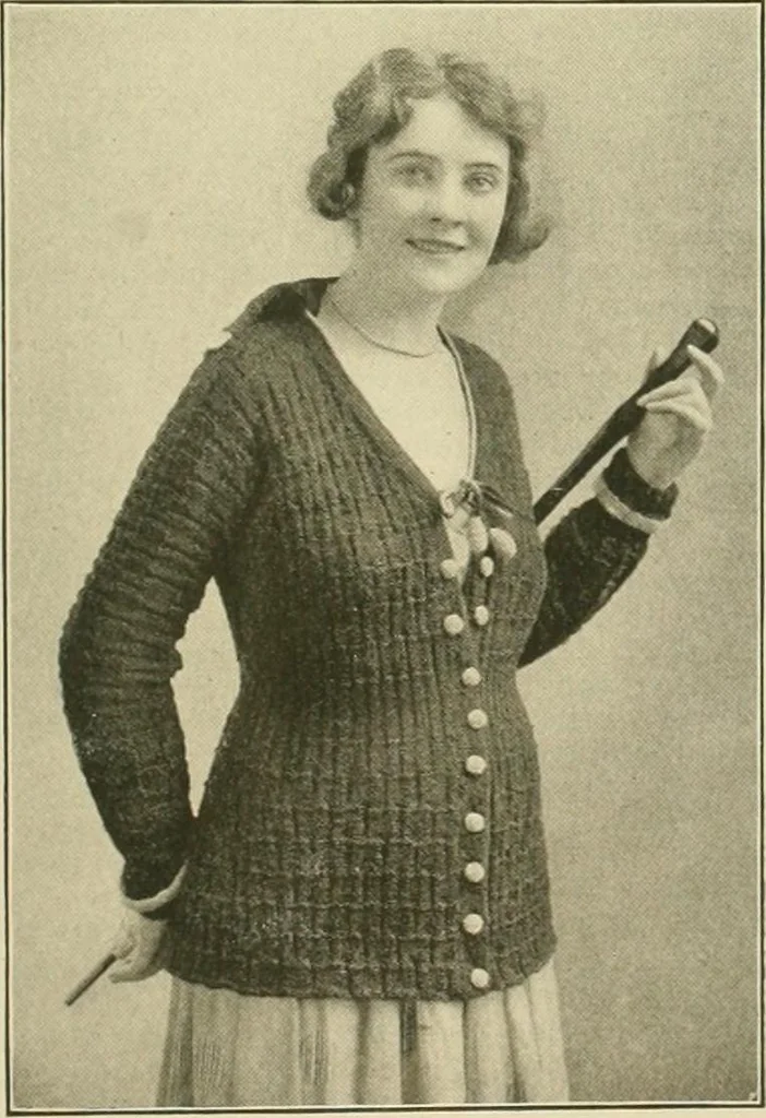 An illustration from Utopia yarn book; being a practical treatise on knitting and crocheting, 1919, leaf 48