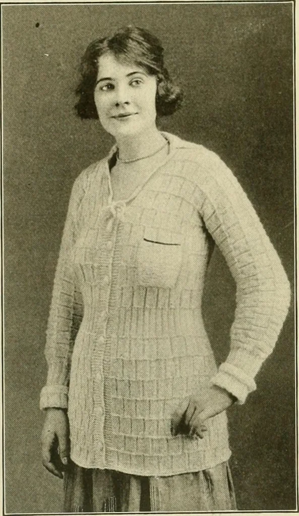 An illustration from Utopia yarn book; being a practical treatise on knitting and crocheting, 1919, leaf 48