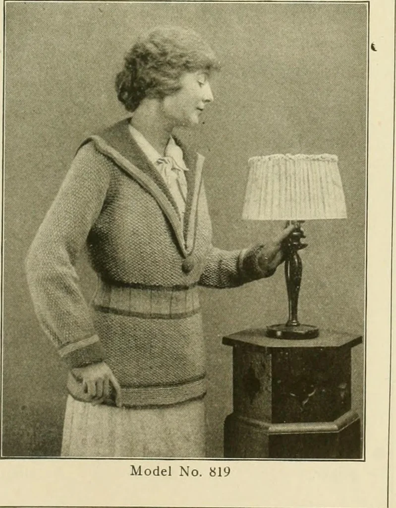 An illustration from Utopia yarn book; being a practical treatise on knitting and crocheting, 1919, leaf 50