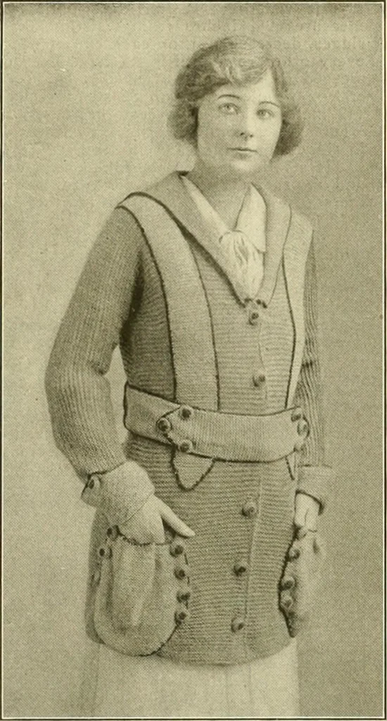 An illustration from Utopia yarn book; being a practical treatise on knitting and crocheting, 1919, leaf 54