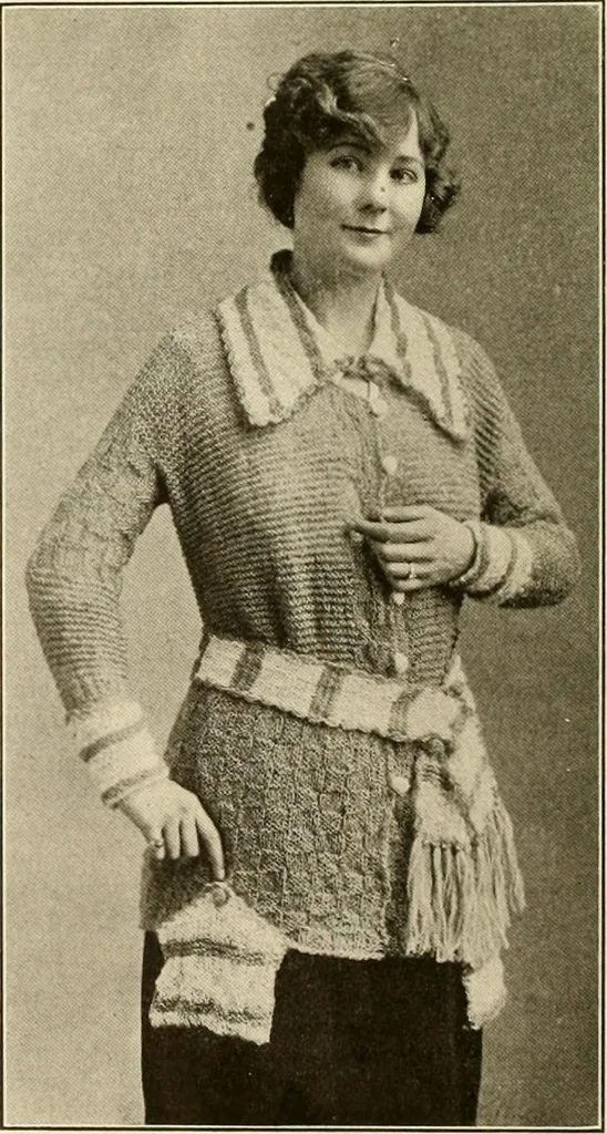 An illustration from Utopia yarn book; being a practical treatise on knitting and crocheting, 1919, leaf 57