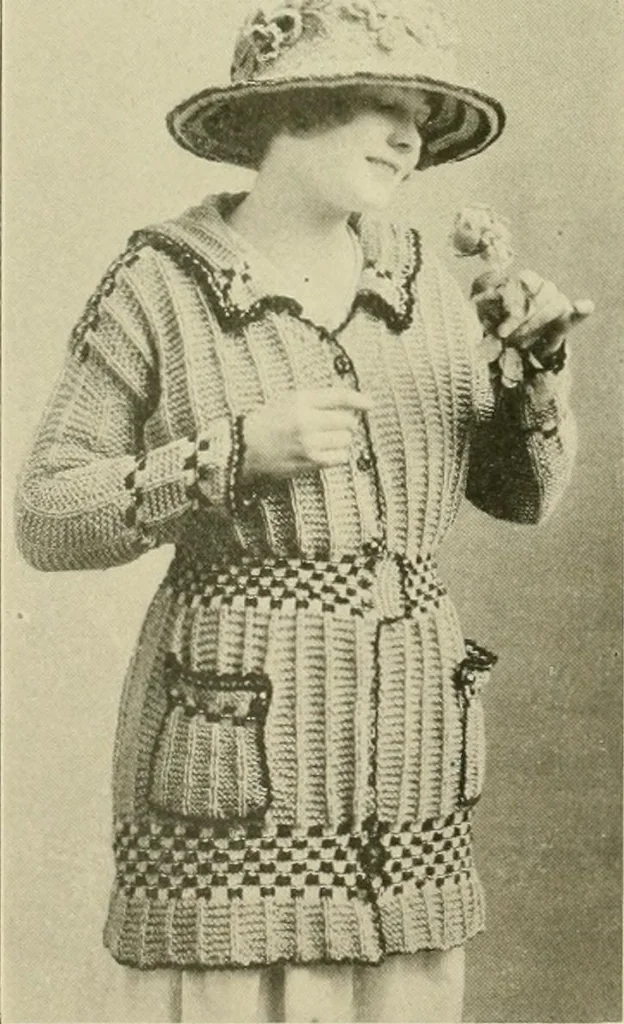 An illustration from Utopia yarn book; being a practical treatise on knitting and crocheting, 1919, leaf 60