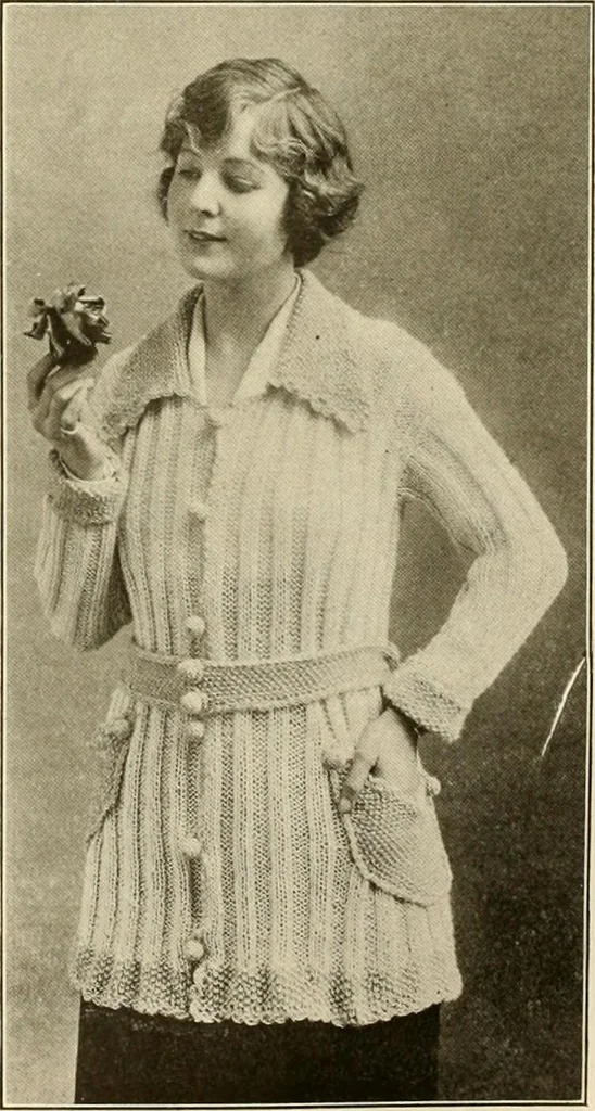 An illustration from Utopia yarn book; being a practical treatise on knitting and crocheting, 1919, leaf 61