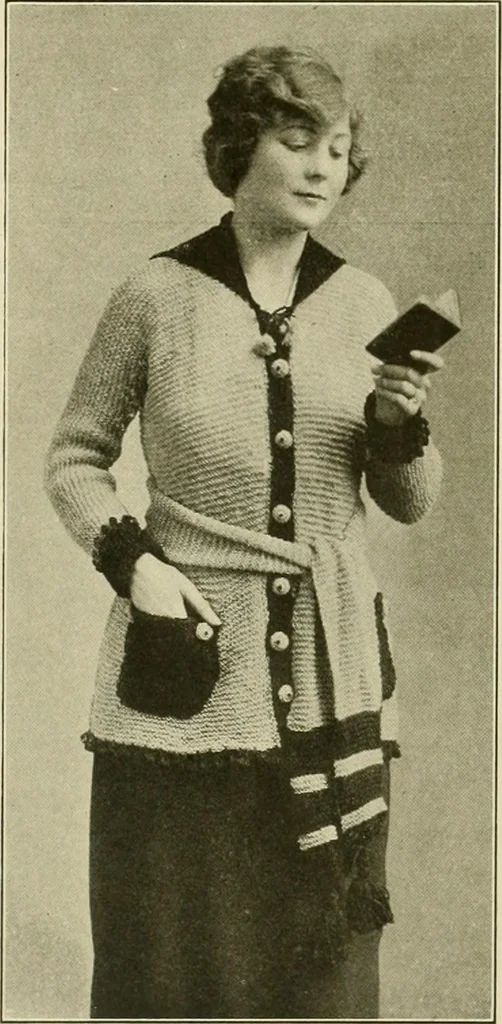 An illustration from Utopia yarn book; being a practical treatise on knitting and crocheting, 1919, leaf 62