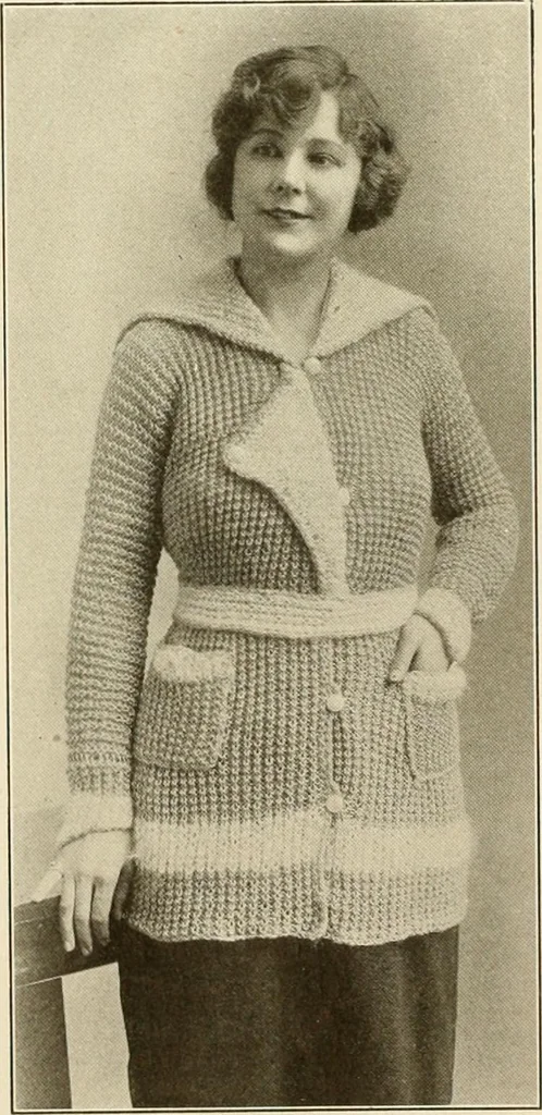 An illustration from Utopia yarn book; being a practical treatise on knitting and crocheting, 1919, leaf 63