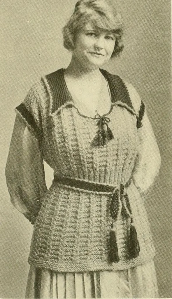 An illustration from Utopia yarn book; being a practical treatise on knitting and crocheting, 1919, leaf 64