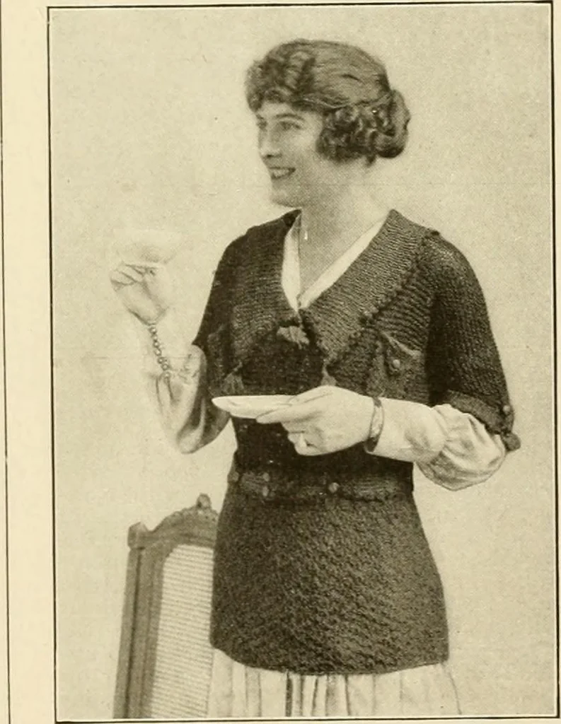 An illustration from Utopia yarn book; being a practical treatise on knitting and crocheting, 1919, leaf 65