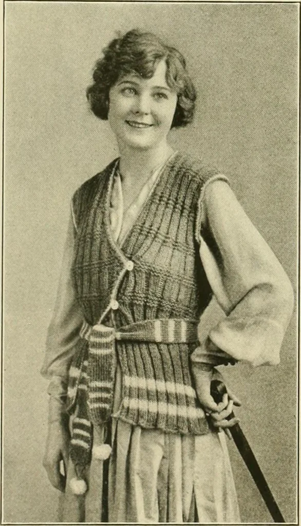 An illustration from Utopia yarn book; being a practical treatise on knitting and crocheting, 1919, leaf 66