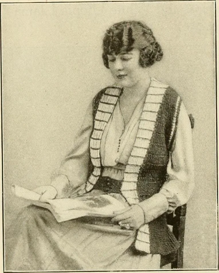 An illustration from Utopia yarn book; being a practical treatise on knitting and crocheting, 1919, leaf 67