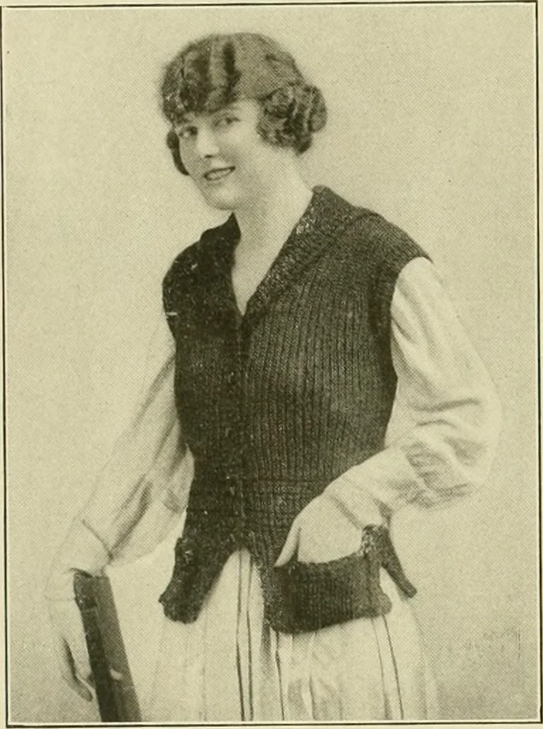 An illustration from Utopia yarn book; being a practical treatise on knitting and crocheting, 1919, leaf 68