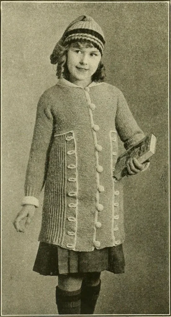 An illustration from Utopia yarn book; being a practical treatise on knitting and crocheting, 1919, leaf 78