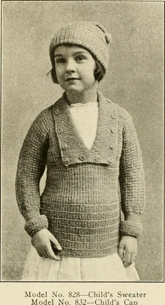An illustration from Utopia yarn book; being a practical treatise on knitting and crocheting, 1919, leaf 81