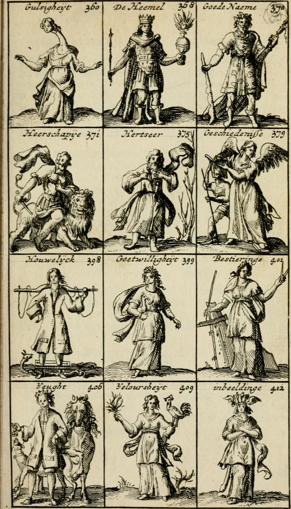 An illustration from Iconologia, of, Uytbeeldinge des verstands, 1717, leaf 110