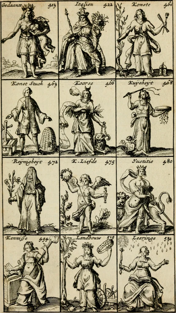 An illustration from Iconologia, of, Uytbeeldinge des verstands, 1717, leaf 124