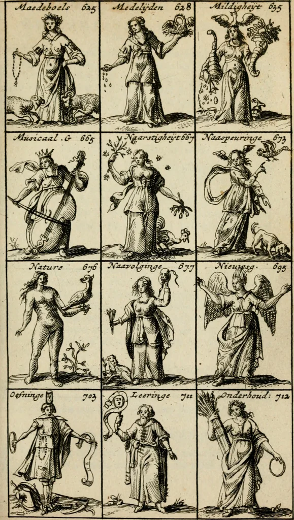 An illustration from Iconologia, of, Uytbeeldinge des verstands, 1717, leaf 176