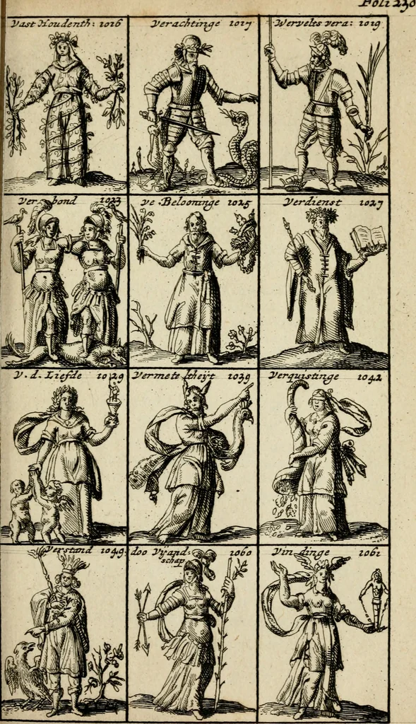 An illustration from Iconologia, of, Uytbeeldinge des verstands, 1717, leaf 268