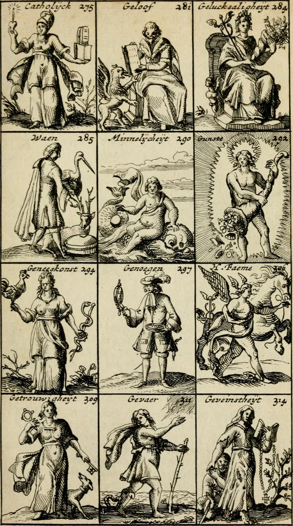 An illustration from Iconologia, of, Uytbeeldinge des verstands, 1717, leaf 86