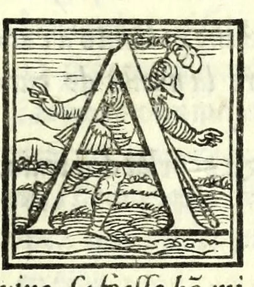 An illustration from Vaccaria : comedia, 1555, leaf 23