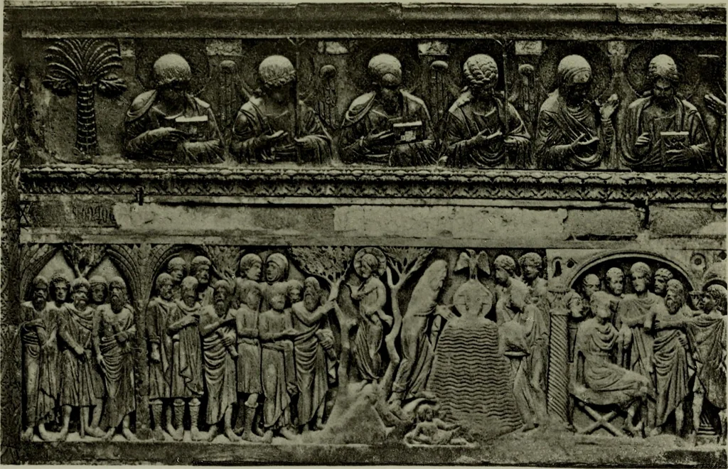 An illustration from Val d'Arno ten lectures on the Tuscan art directly antecedent to the Florentine year of victories; given before the University of Oxford in Michaelmas term, 1873, 1891, leaf 174