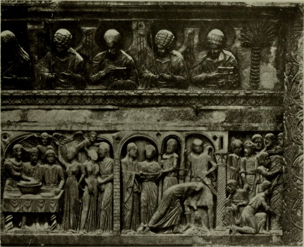 An illustration from Val d'Arno ten lectures on the Tuscan art directly antecedent to the Florentine year of victories; given before the University of Oxford in Michaelmas term, 1873, 1891, leaf 178