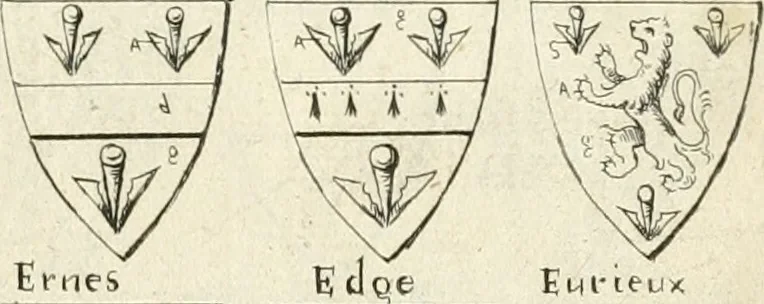 An illustration from The vale-royall of England, or, The county palatine of Chester illustrated : wherein is contained a geographical and historical description of that famous county, with all its hundreds and seats of the nobility, gentry, and freeholders, its rivers, towns, castles, buildings ancient and modern : adorned with maps and prospects, and the coats of arms belonging to every individual family of the whole county, 1656, leaf 136