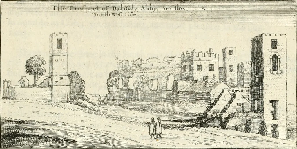 An illustration from The vale-royall of England, or, The county palatine of Chester illustrated : wherein is contained a geographical and historical description of that famous county, with all its hundreds and seats of the nobility, gentry, and freeholders, its rivers, towns, castles, buildings ancient and modern : adorned with maps and prospects, and the coats of arms belonging to every individual family of the whole county, 1656, leaf 470