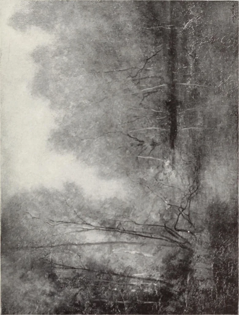 An illustration from Valuable paintings by distinguished masters of the Barbizon, contemporaneous and American schools, together with several Barye bronzes, 1913, leaf 104