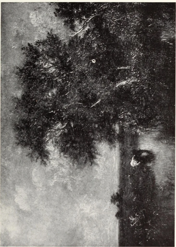 An illustration from Valuable paintings by distinguished masters of the Barbizon, contemporaneous and American schools, together with several Barye bronzes, 1913, leaf 136