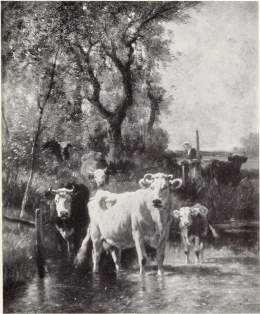 An illustration from Valuable paintings by distinguished masters of the Barbizon, contemporaneous and American schools, together with several Barye bronzes, 1913, leaf 206