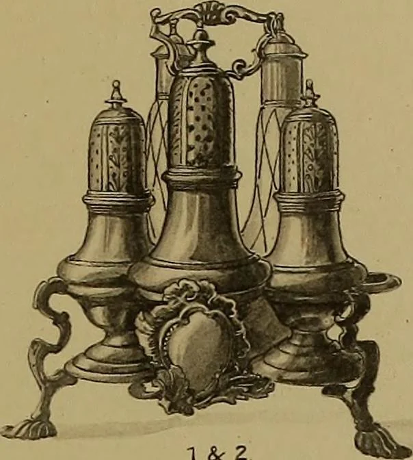 An illustration from The values of old English silver and Sheffeld plate, from the xvth to the xixth centuries, 1906, leaf 114