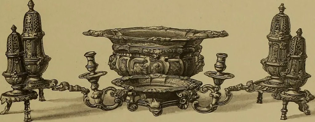 An illustration from The values of old English silver and Sheffeld plate, from the xvth to the xixth centuries, 1906, leaf 134