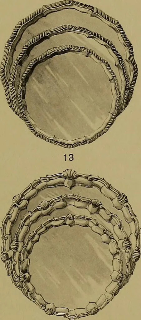An illustration from The values of old English silver and Sheffeld plate, from the xvth to the xixth centuries, 1906, leaf 210