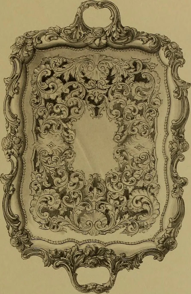 An illustration from The values of old English silver and Sheffeld plate, from the xvth to the xixth centuries, 1906, leaf 218