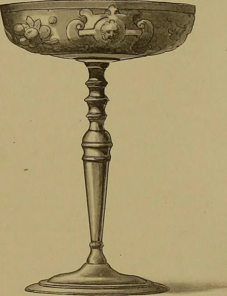 An illustration from The values of old English silver and Sheffeld plate, from the xvth to the xixth centuries, 1906, leaf 302