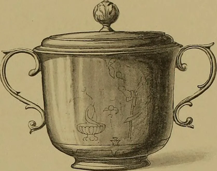 An illustration from The values of old English silver and Sheffeld plate, from the xvth to the xixth centuries, 1906, leaf 312