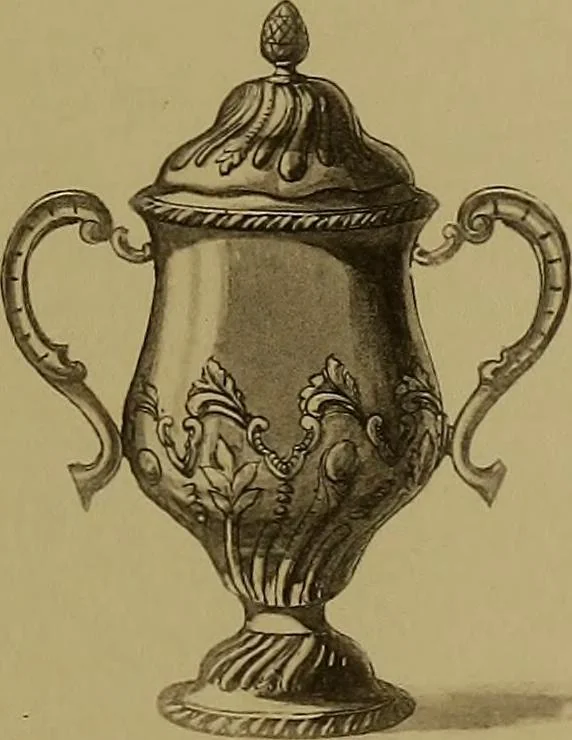 An illustration from The values of old English silver and Sheffeld plate, from the xvth to the xixth centuries, 1906, leaf 322
